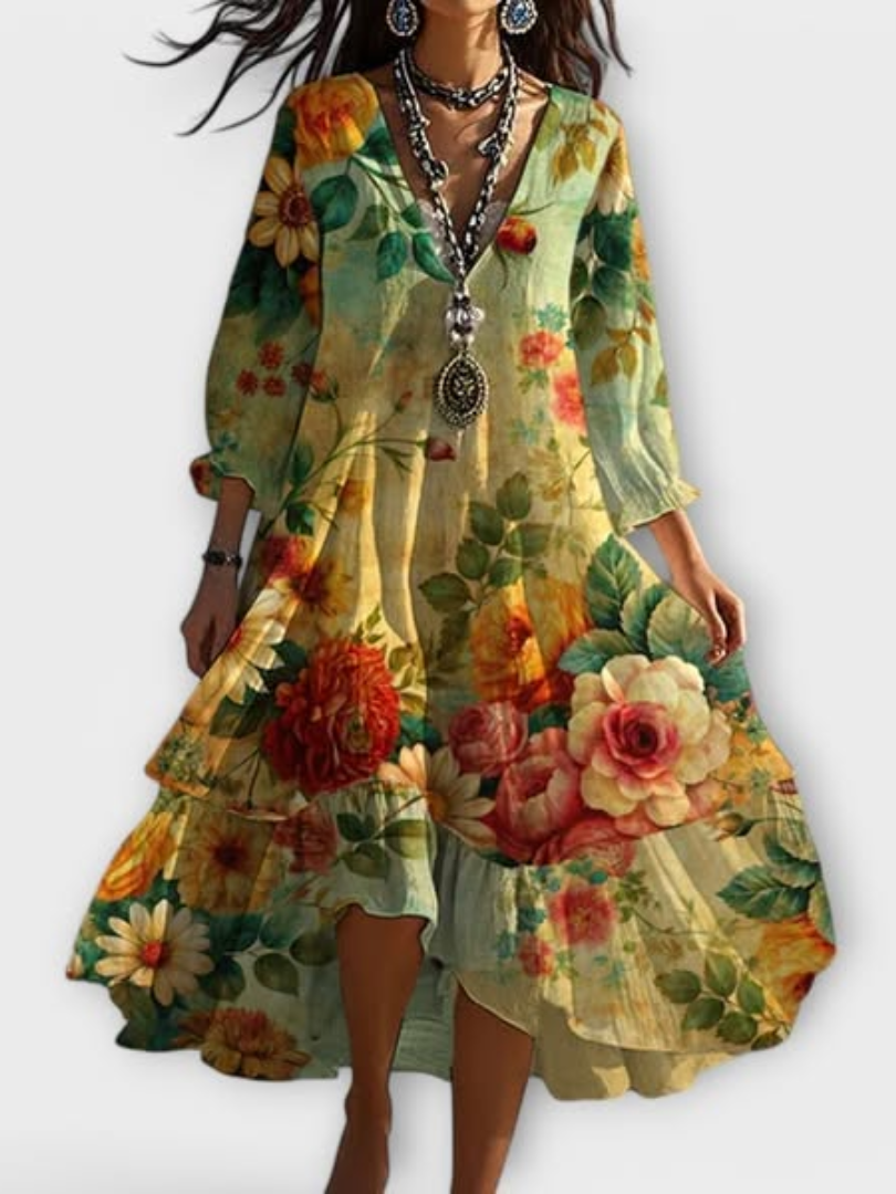 MARTINA - VESTIDO FLORAL VINTAGE