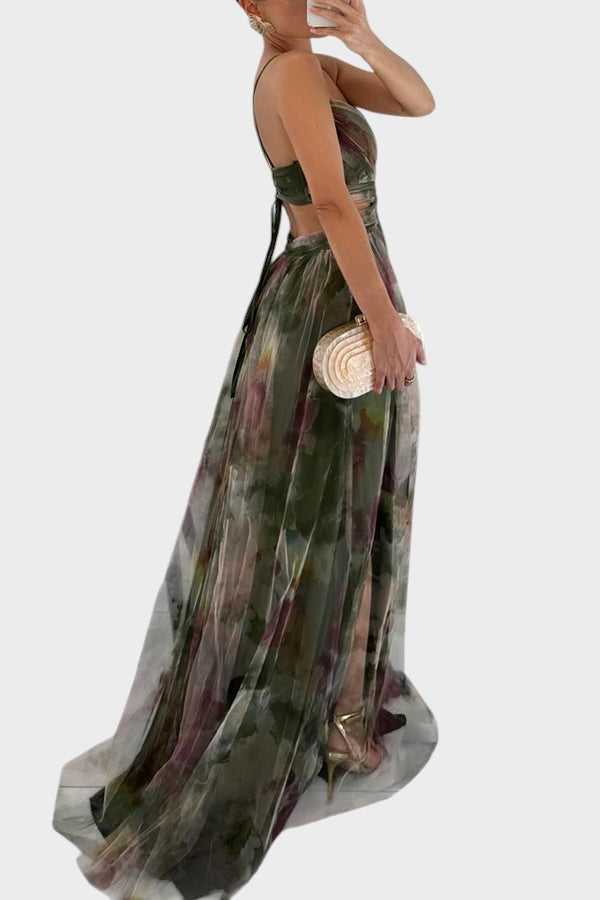 GISELLE - ENCANTADOR VESTIDO MAXI CON ESTAMPADO FLORAL