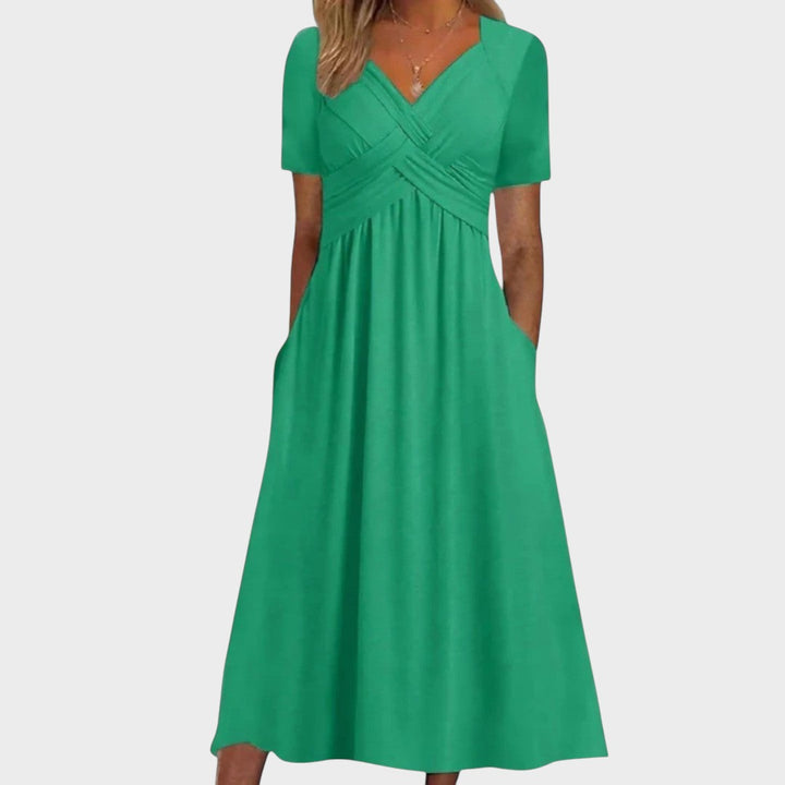 MALLORCA - VESTIDO CON CUELLO EN V