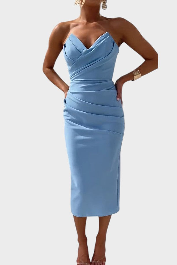 LUCIA – VESTIDO ELEGANTE SIN TIRANTES