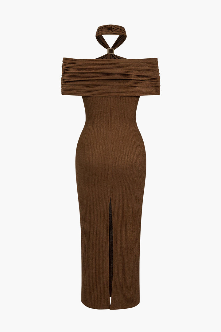 ISLA – VESTIDO MIDI CON ABERTURA LATERAL