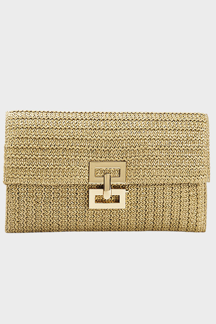 CLUTCH DE PAJA TEJIDA