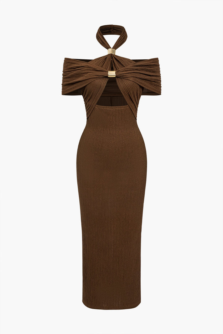 ISLA – VESTIDO MIDI CON ABERTURA LATERAL