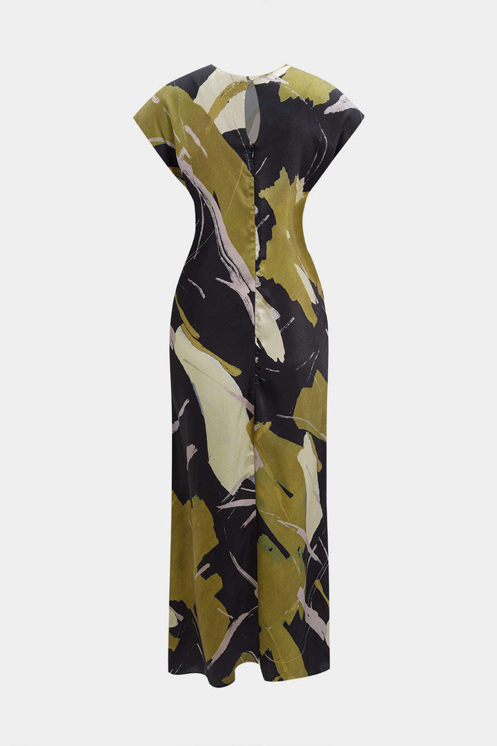 SILVIA - VESTIDO MIDI TIE DYE CON FRUNCES