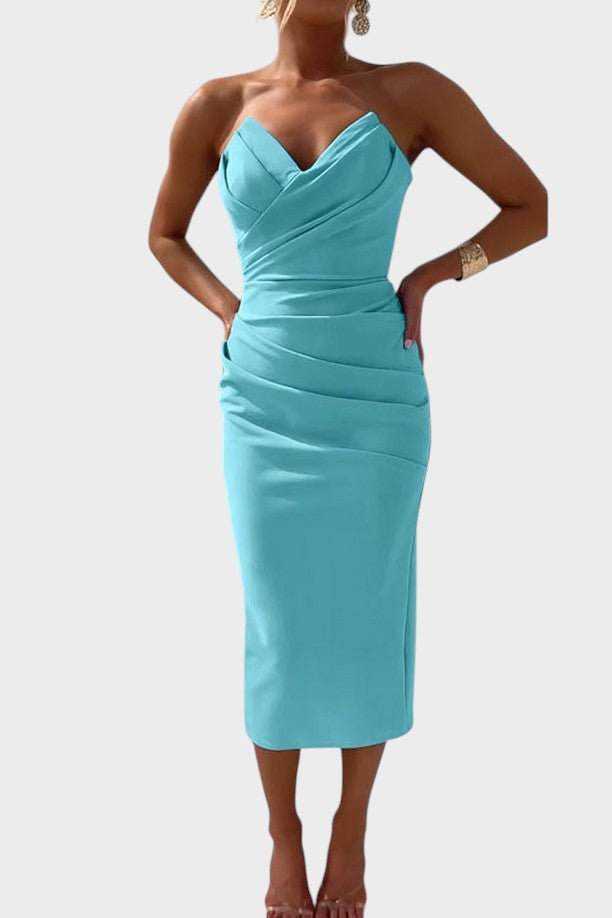 LUCIA – VESTIDO ELEGANTE SIN TIRANTES