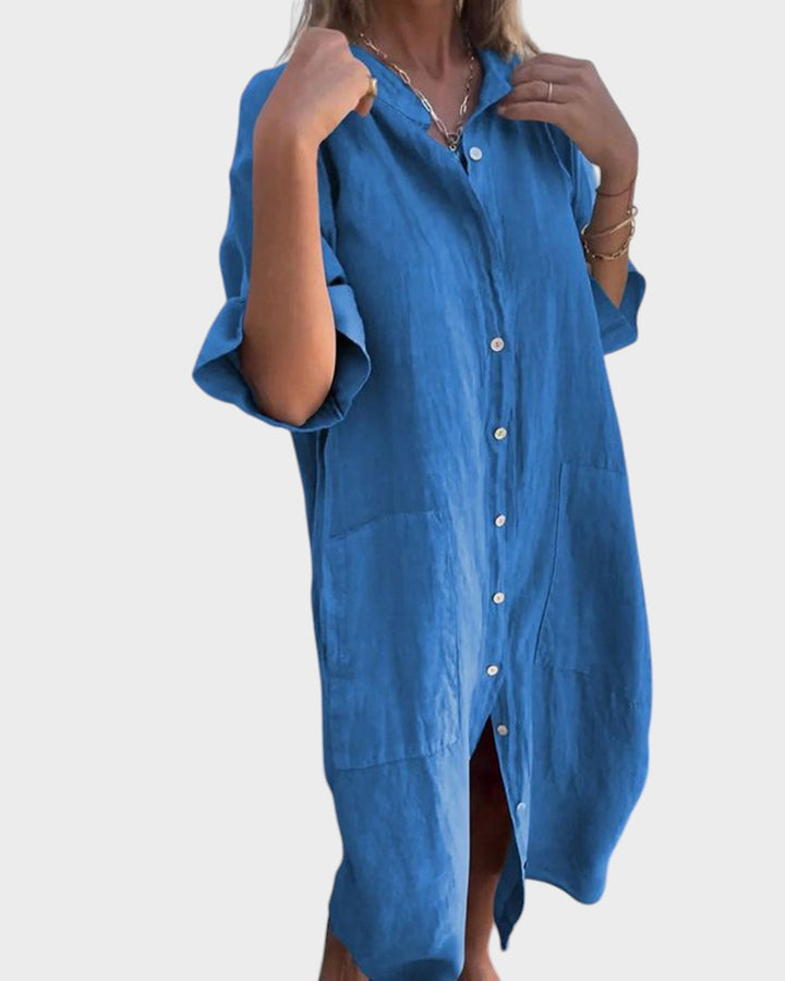 FIONA - VESTIDO CAMISERO ESTILO BOHO