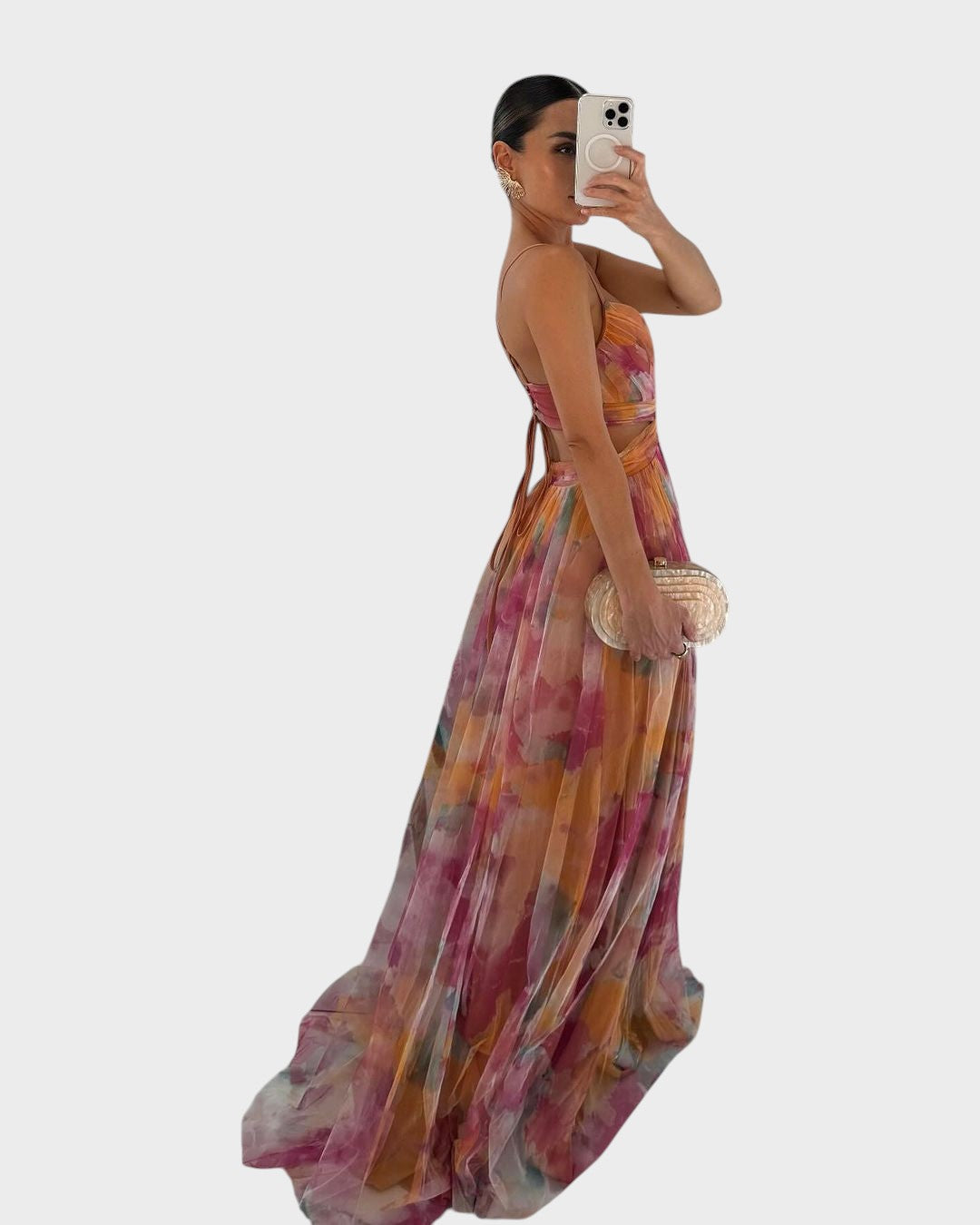 GISELLE - ENCANTADOR VESTIDO MAXI CON ESTAMPADO FLORAL