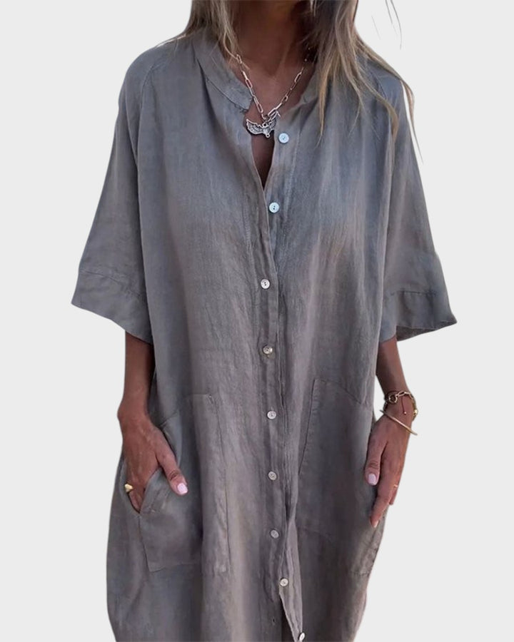 FIONA - VESTIDO CAMISERO ESTILO BOHO