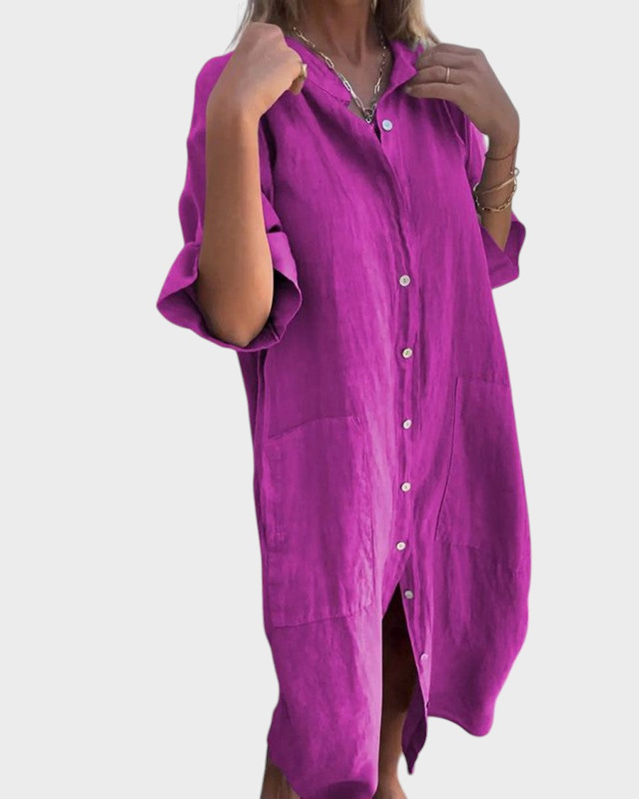 FIONA - VESTIDO CAMISERO ESTILO BOHO