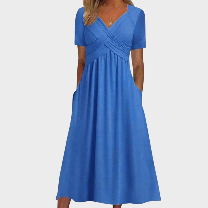 MALLORCA - VESTIDO CON CUELLO EN V