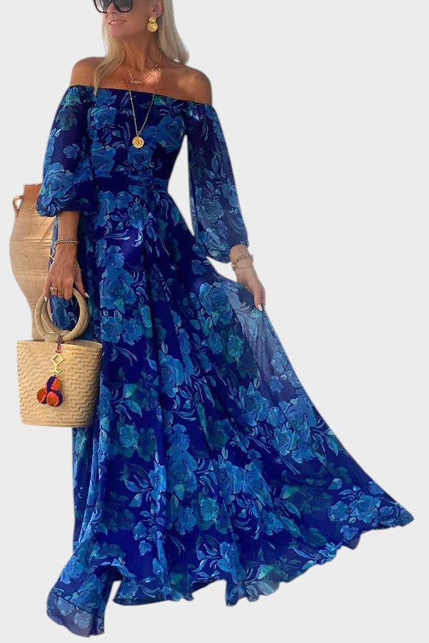 CALISTA - VESTIDO LARGO CON ESTAMPADO FLORAL
