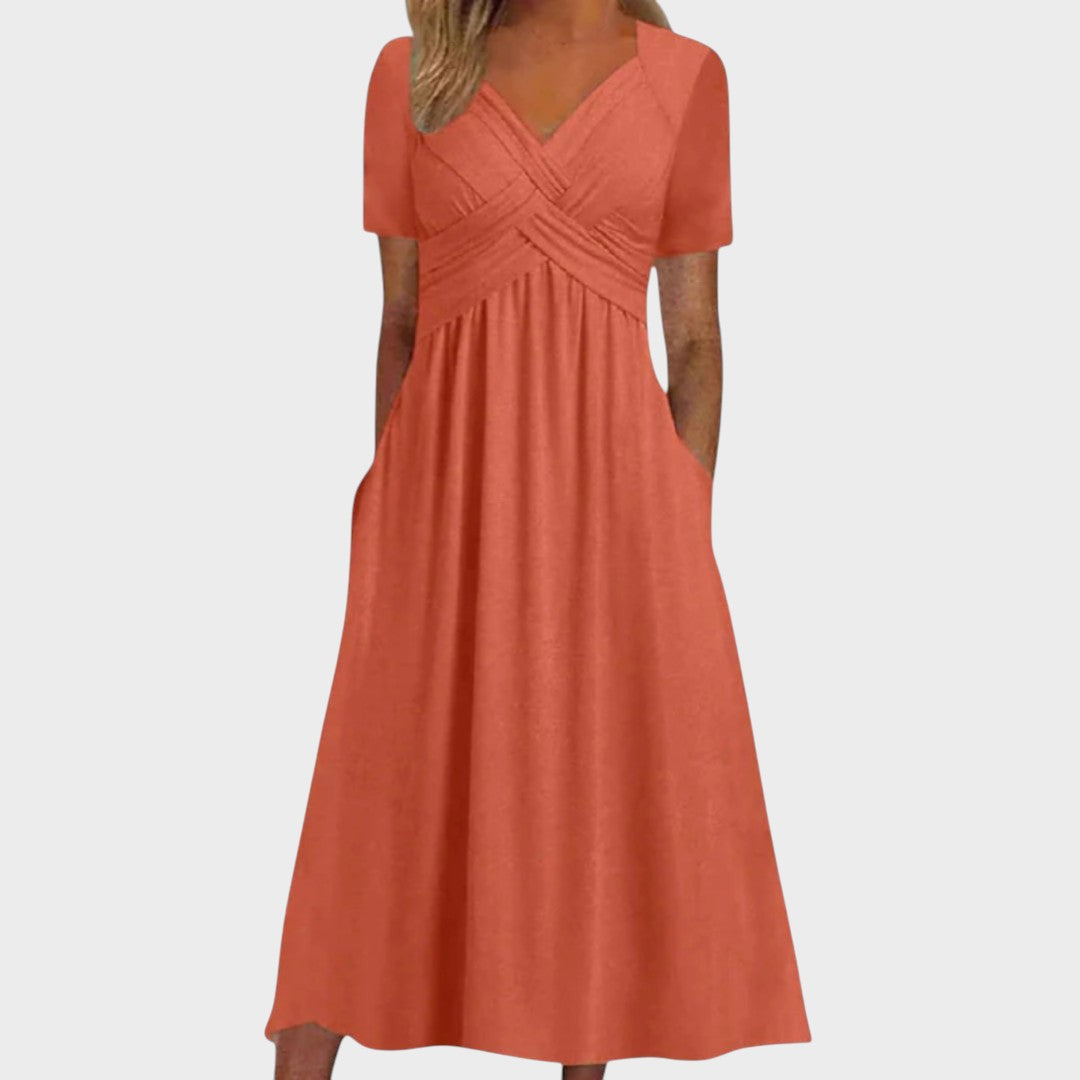 MALLORCA - VESTIDO CON CUELLO EN V