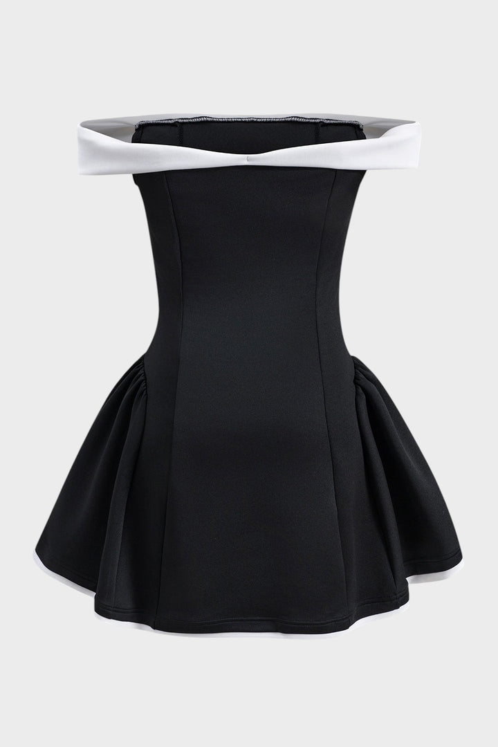ELENA - VESTIDO MINI SIN TIRANTES
