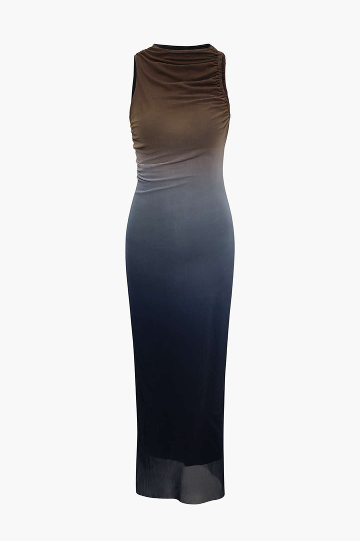 LOLLA – VESTIDO MIDI DE MALLA CON EFECTO DEGRADADO