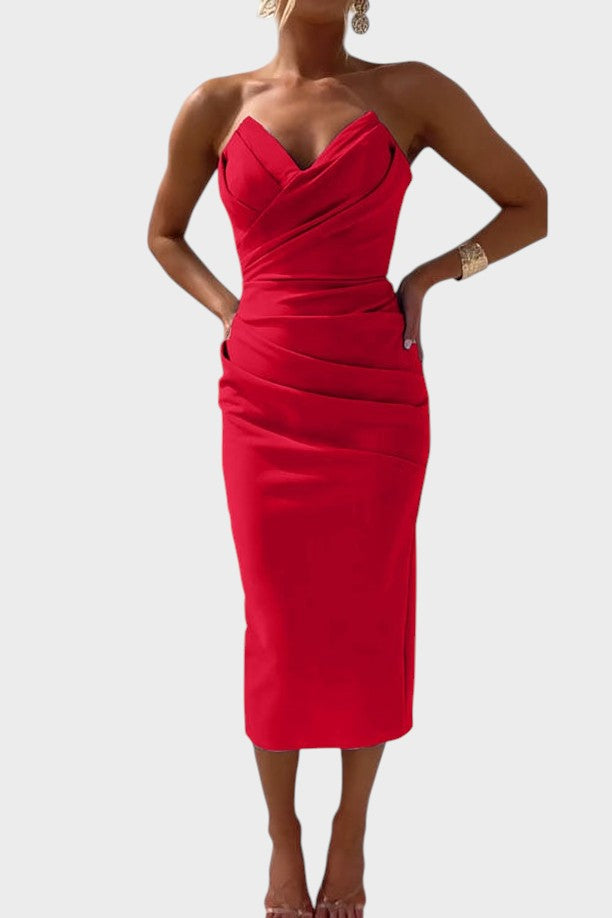 LUCIA – VESTIDO ELEGANTE SIN TIRANTES