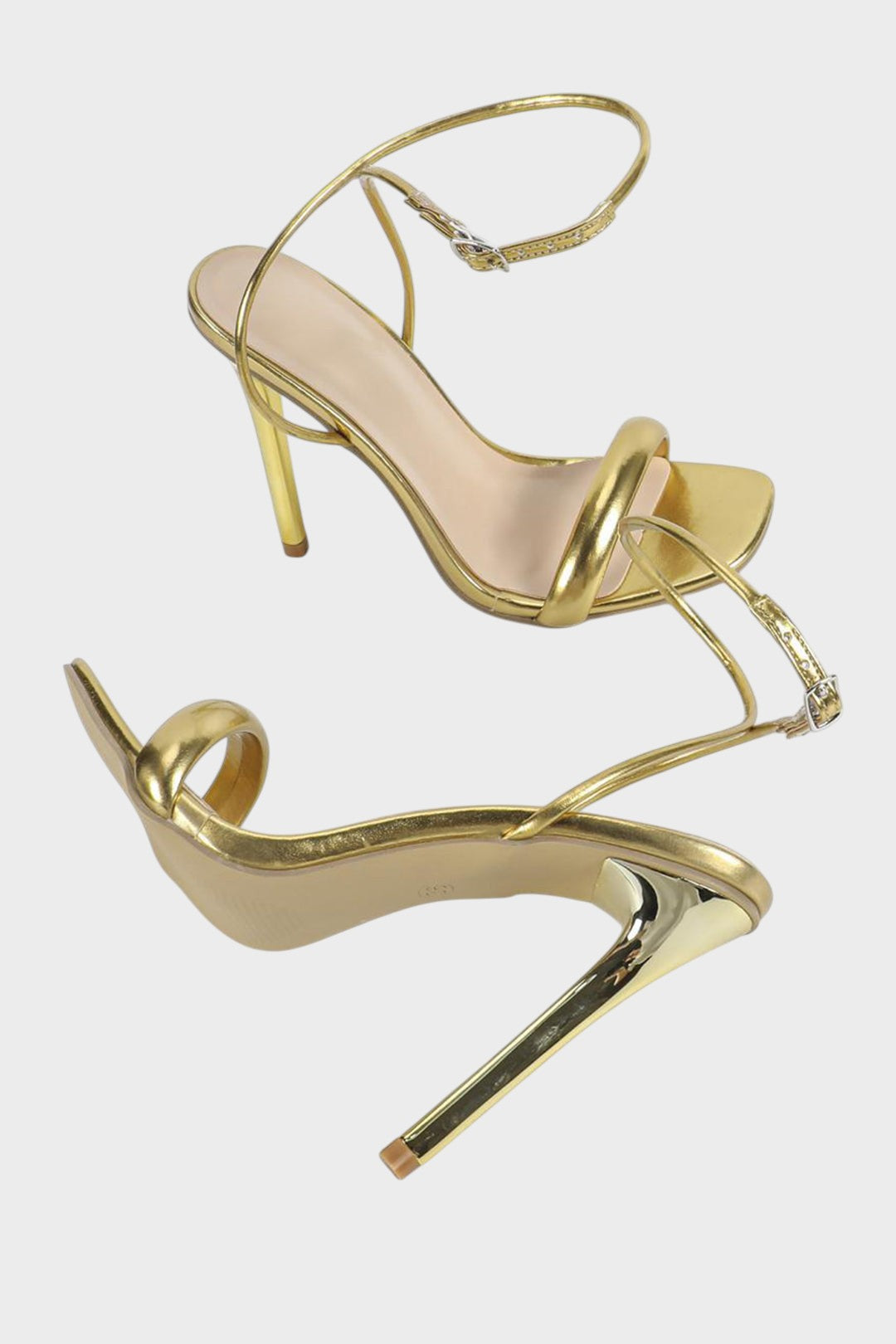 NAYARA - SANDALIAS DE TACÓN CON TIRAS DE CUERO