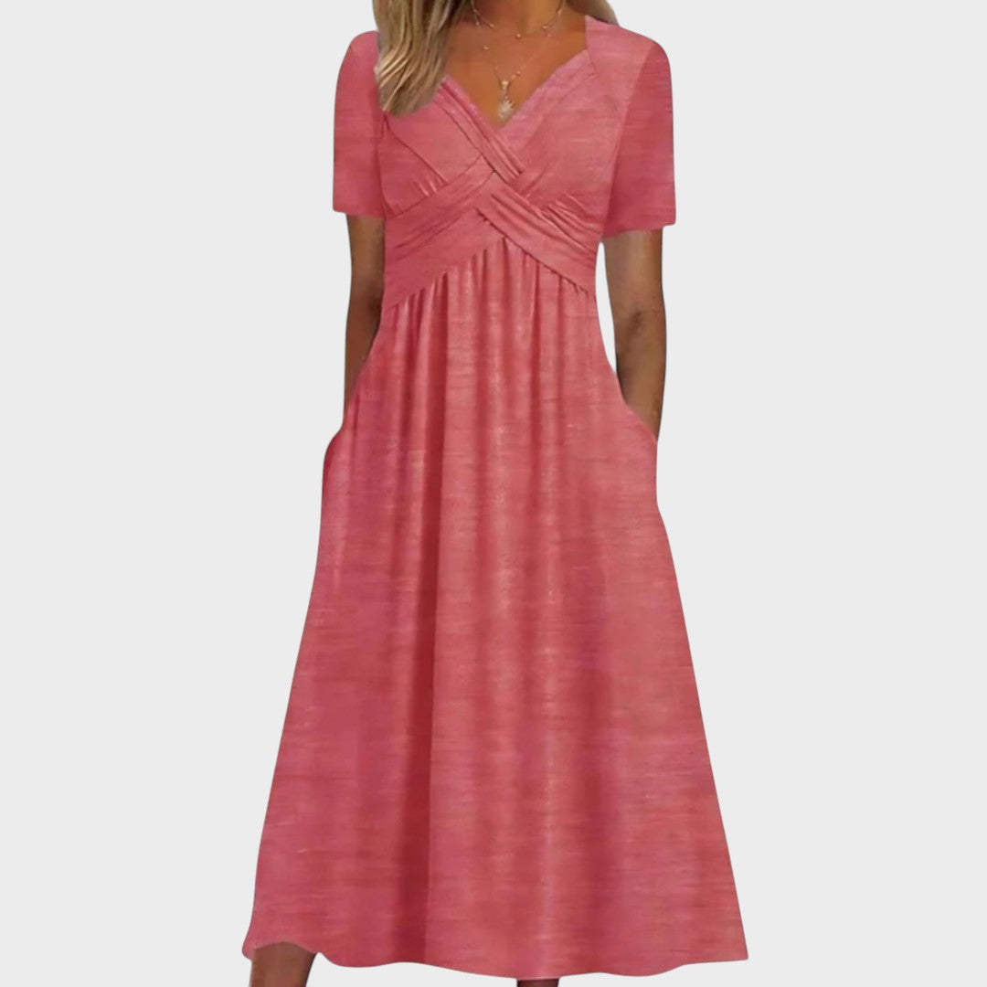 MALLORCA - VESTIDO CON CUELLO EN V