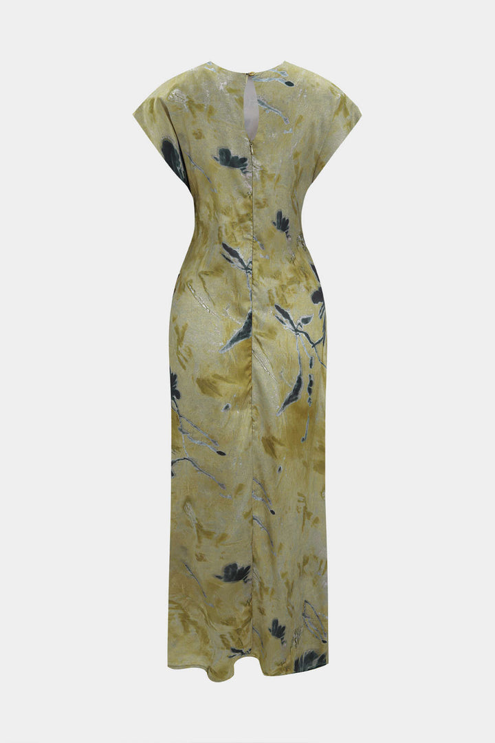 SILVIA - VESTIDO MIDI TIE DYE CON FRUNCES