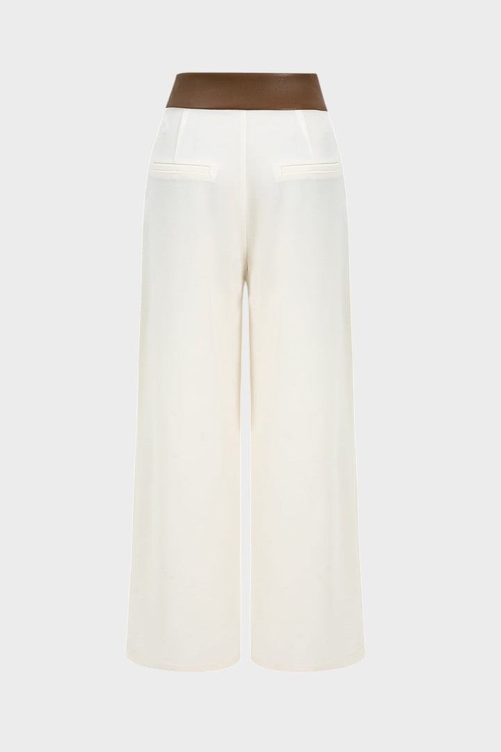 NOELIA - PANTALONES CON PANELES DE POLIPIEL