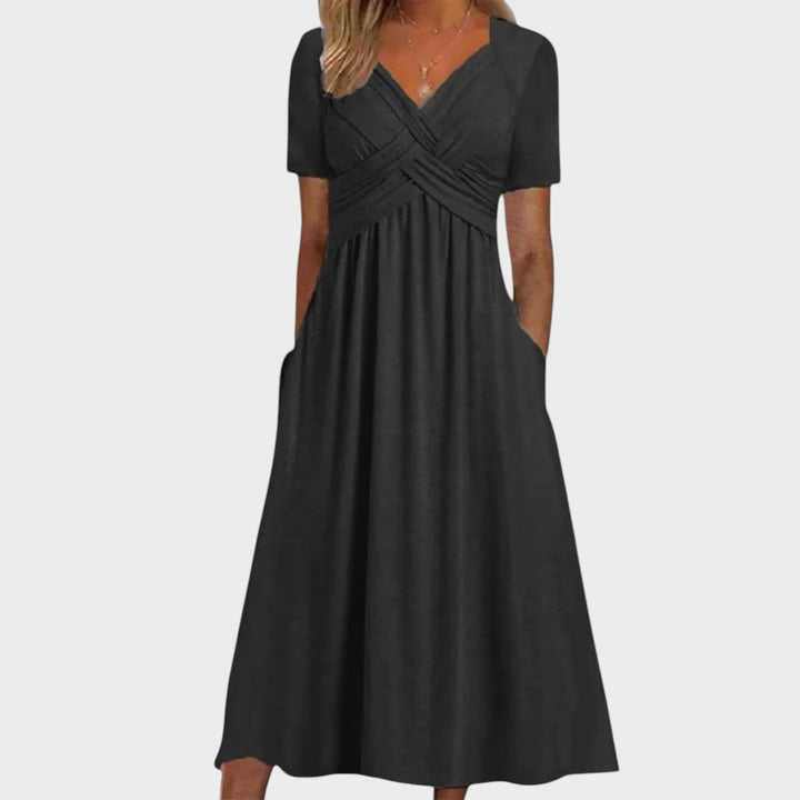 MALLORCA - VESTIDO CON CUELLO EN V