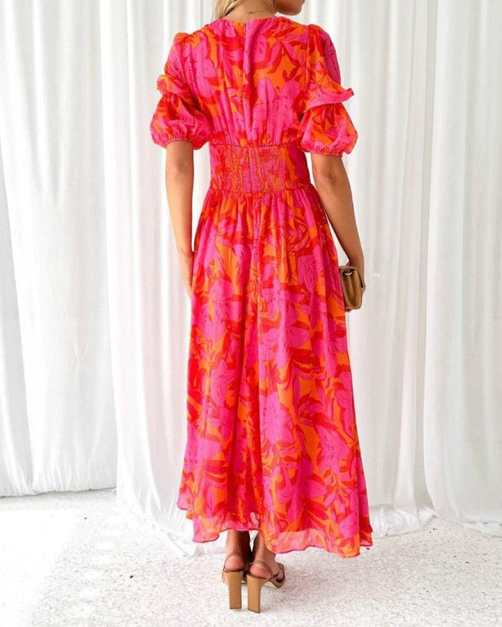 CLARA – VESTIDO ELEGANTE MAXI CON ESCOTE EN V