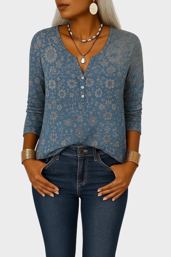 CANDIE - BLUSA BOHO CON ESTAMPADO FLORAL