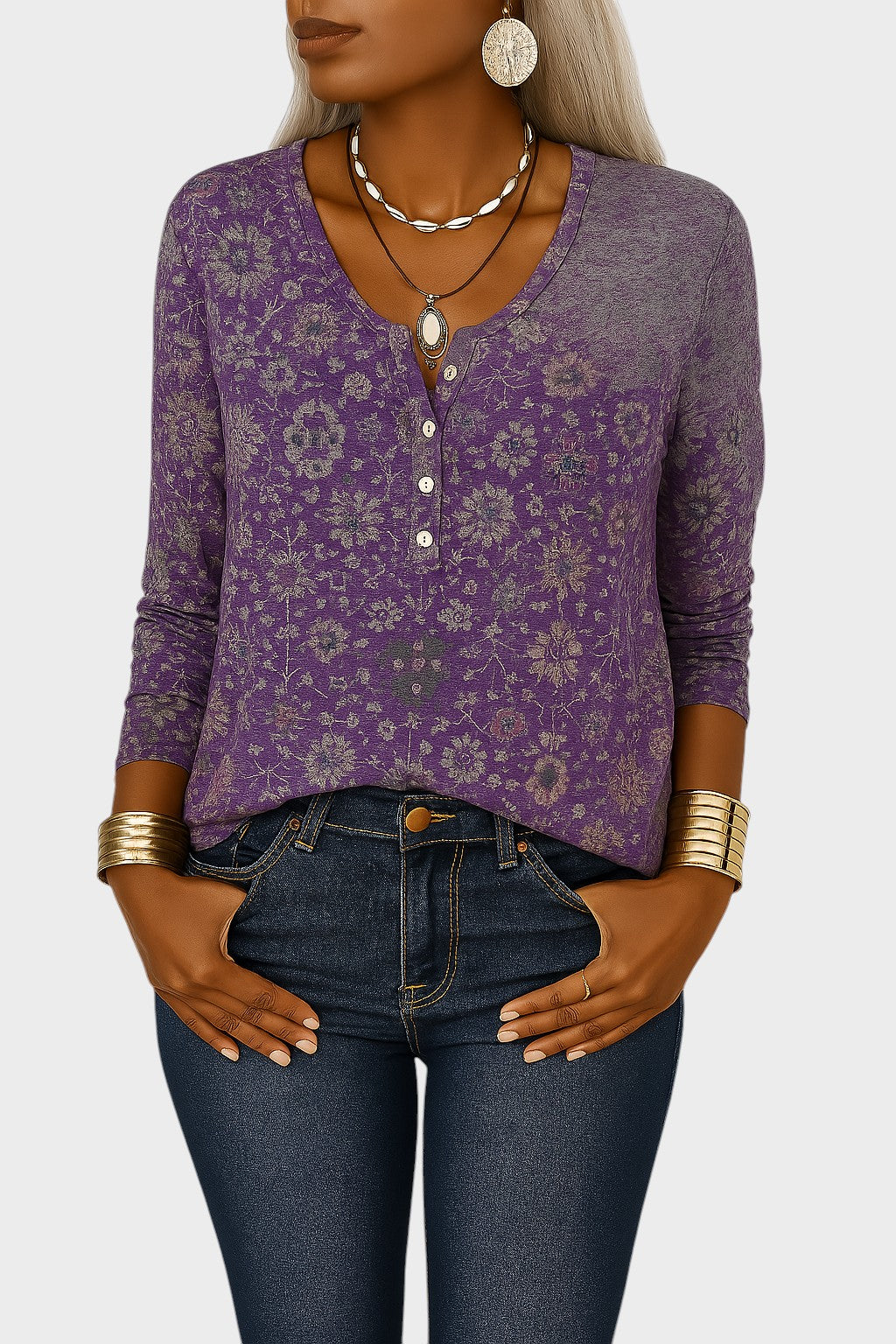 CANDIE - BLUSA BOHO CON ESTAMPADO FLORAL