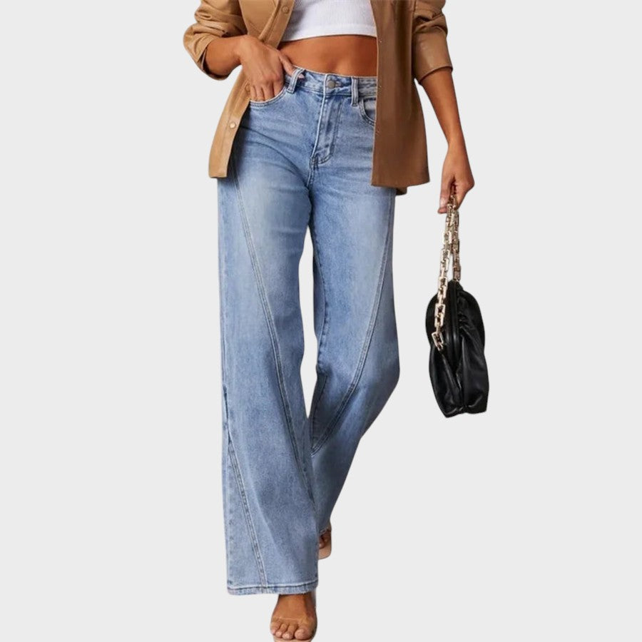 CARINA - JEANS ANCHOS CON CINTURA ALTA