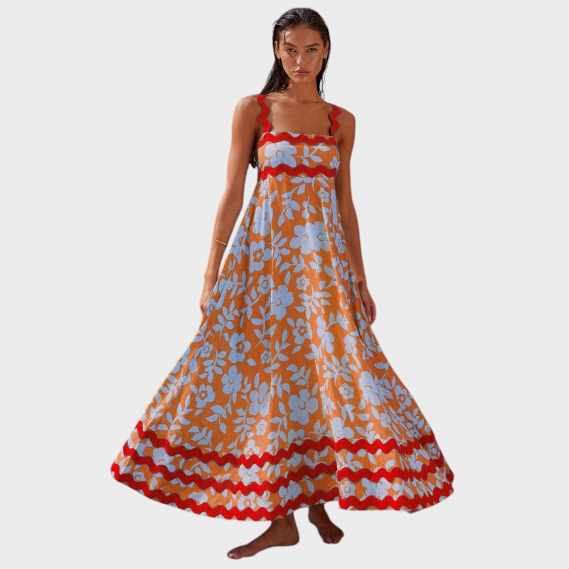JOVIE - VESTIDO SUELTO SIN MANGAS CON ESTAMPADO FLORAL