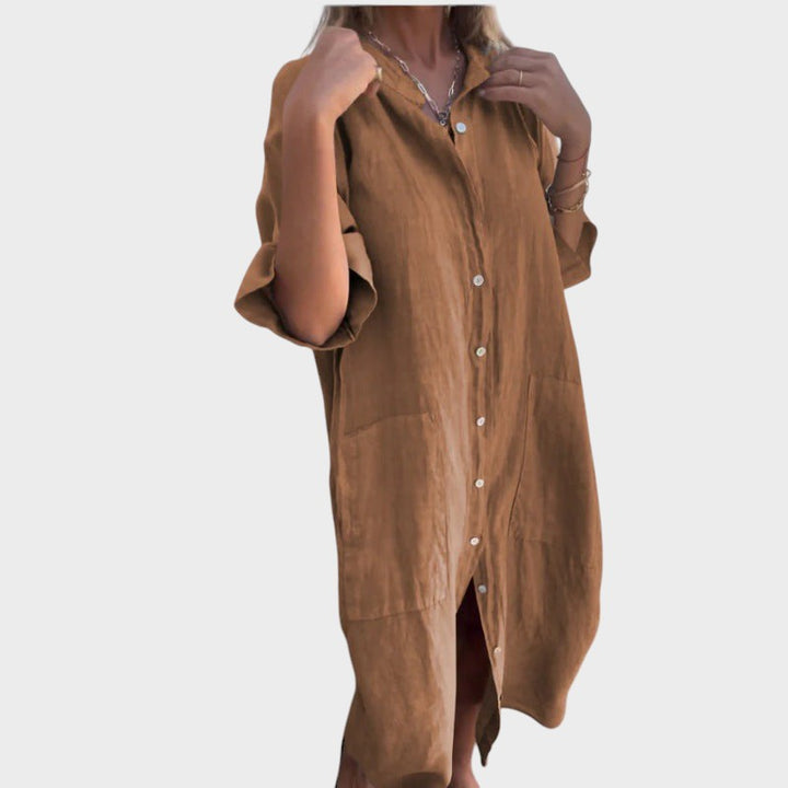FIONA - VESTIDO CAMISERO ESTILO BOHO