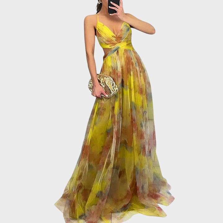 GISELLE - ENCANTADOR VESTIDO MAXI CON ESTAMPADO FLORAL