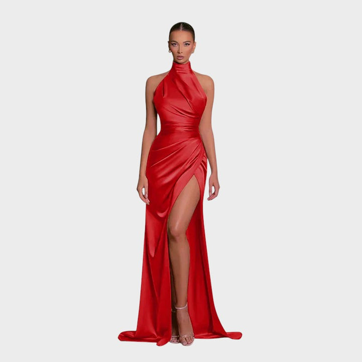 LIVIA - VESTIDO ELEGANTE CON ABERTURA LATERAL
