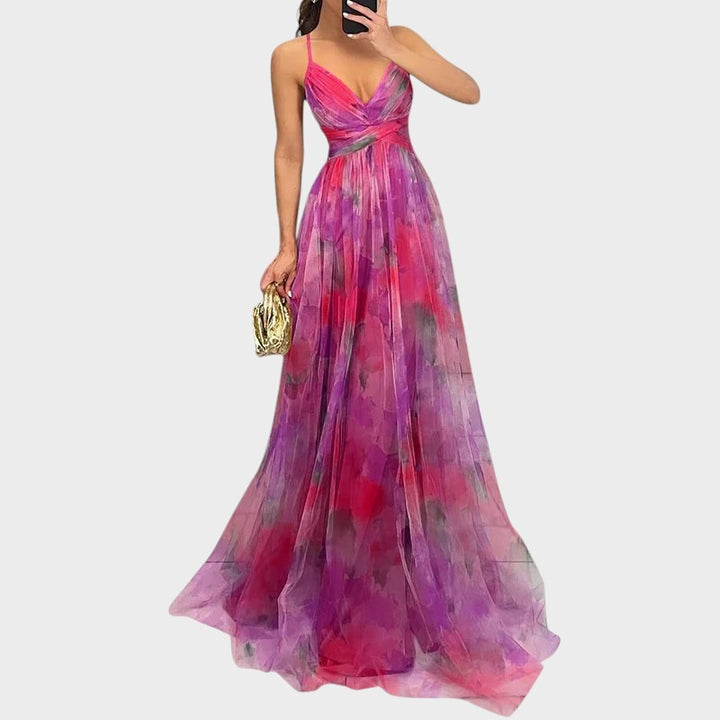 GISELLE - ENCANTADOR VESTIDO MAXI CON ESTAMPADO FLORAL