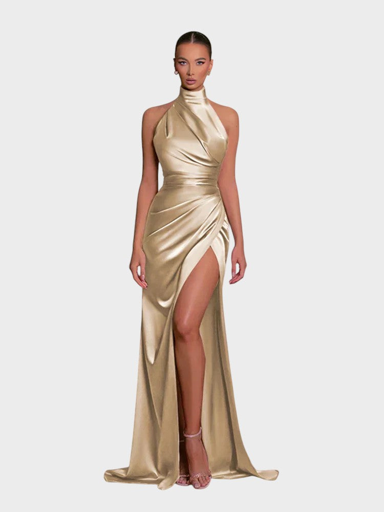 LIVIA - VESTIDO ELEGANTE CON ABERTURA LATERAL