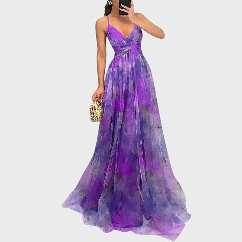 GISELLE - ENCANTADOR VESTIDO MAXI CON ESTAMPADO FLORAL