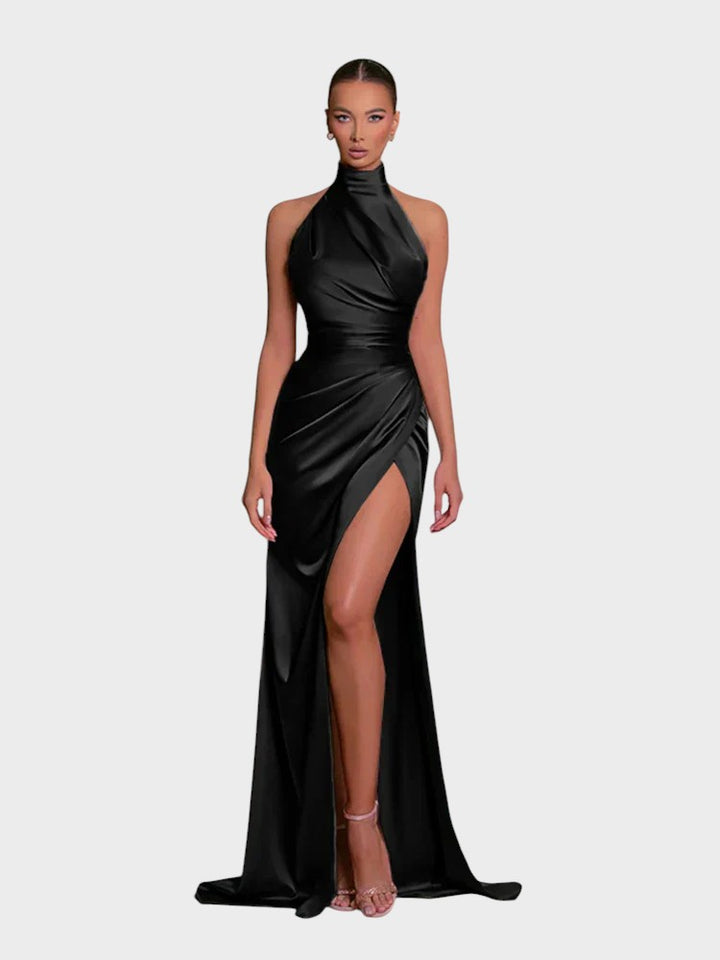 LIVIA - VESTIDO ELEGANTE CON ABERTURA LATERAL