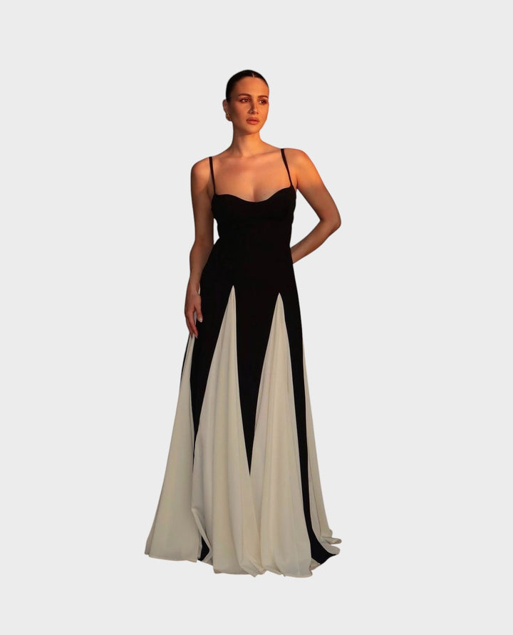 ELIANA – VESTIDO MAXI CON PANEL