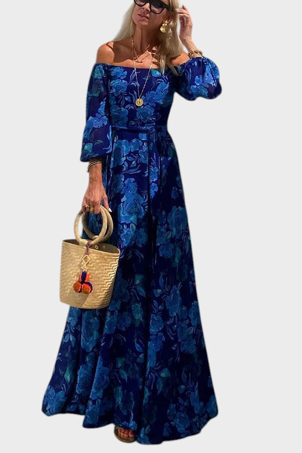 CALISTA - VESTIDO LARGO CON ESTAMPADO FLORAL