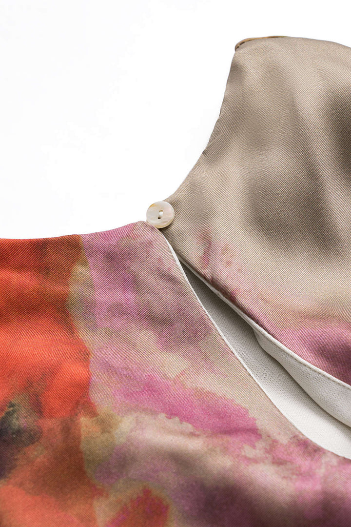 SILVIA - VESTIDO MIDI TIE DYE CON FRUNCES