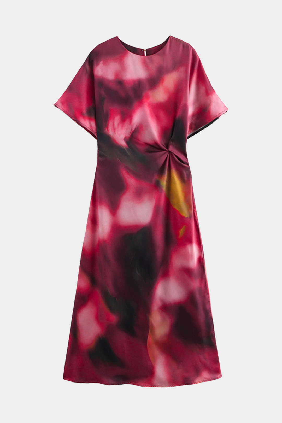 SILVIA - VESTIDO MIDI TIE DYE CON FRUNCES