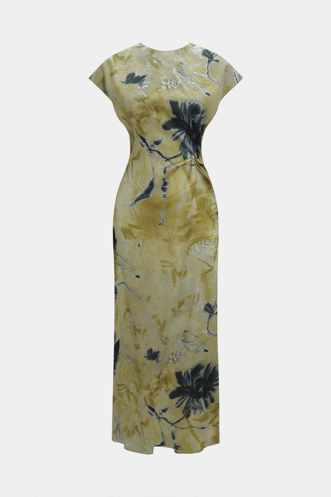 SILVIA - VESTIDO MIDI TIE DYE CON FRUNCES
