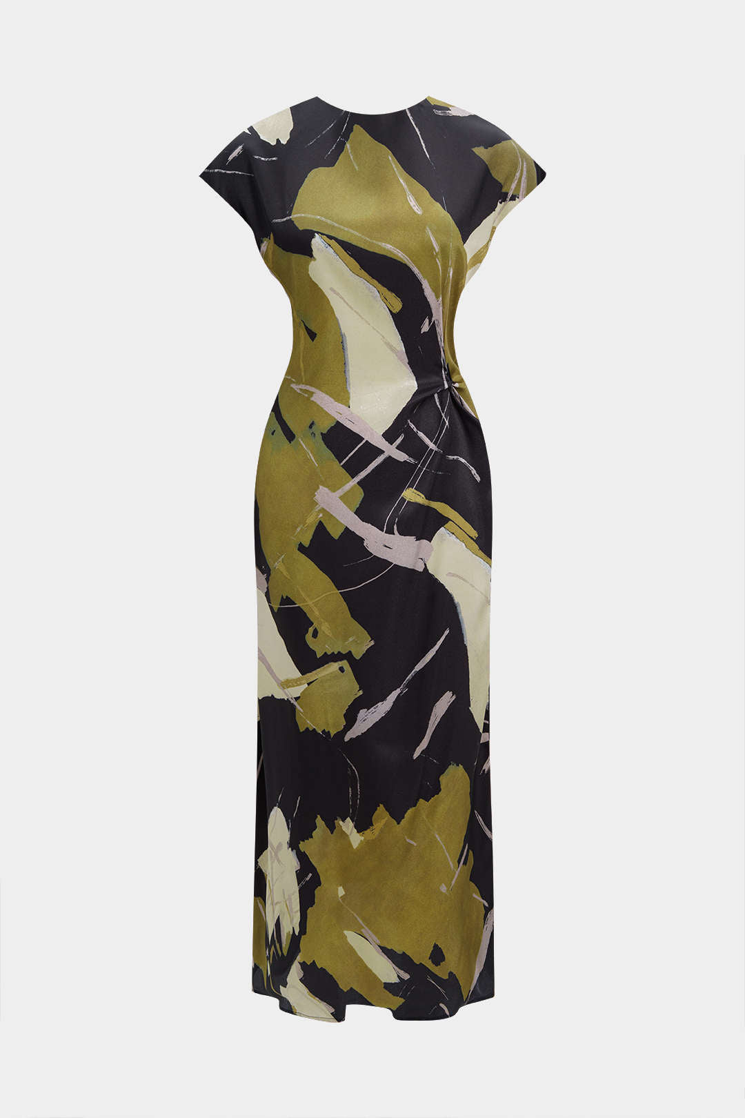SILVIA - VESTIDO MIDI TIE DYE CON FRUNCES