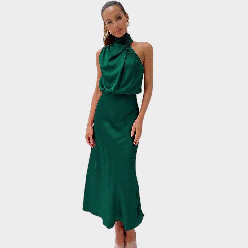 LUCRÉCIA – VESTIDO SEDA ELEGANTE