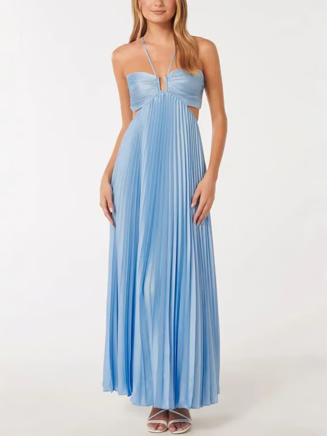 CASTELLÓN – VESTIDO HALTER MAXI SUMMER GLOW