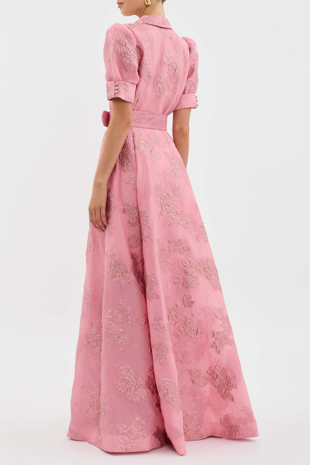 CELINA – VESTIDO CON MANGAS CORTAS ABULLONADAS