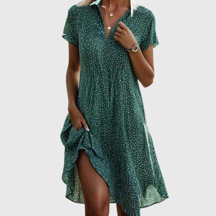 CAROLINA – VESTIDO MIDI DE MANGA CORTA