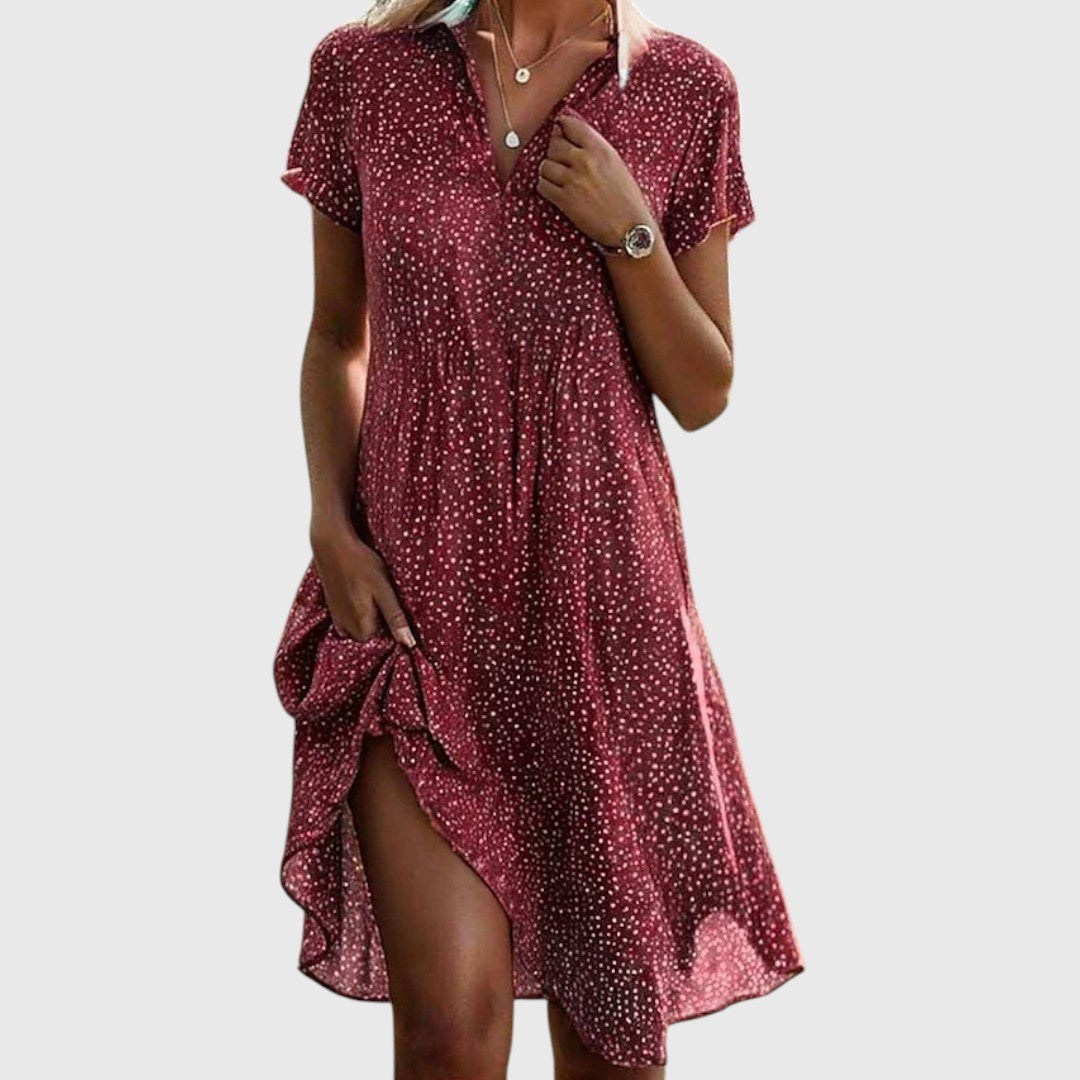 CAROLINA – VESTIDO MIDI DE MANGA CORTA